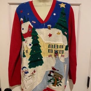 Quacker Factory Medium Christmas Ugly‎ Sweater